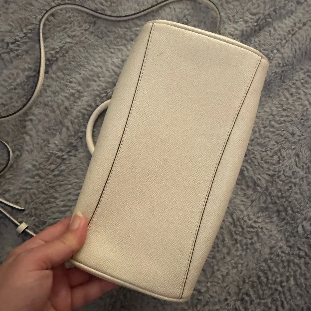 COACH Mini Bennett White Leather Handbag